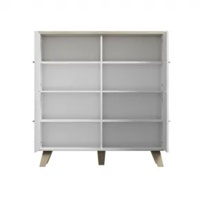 CAMA MEBLE Lotta 110 4D komoda biela / dub sonoma