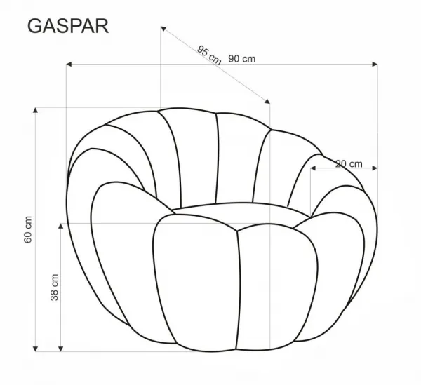 HALMAR Čalouněné designové křeslo GASPAR 2 hořčičné