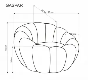 HALMAR Čalouněné designové křeslo GASPAR 2 hořčičné
