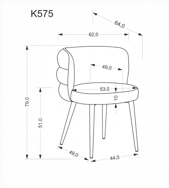 Jedálenská stolička K575 HALMAR