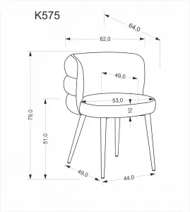 Jedálenská stolička K575 HALMAR