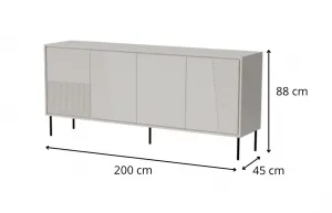 HALMAR Komoda ABI 200 cm kašmírová