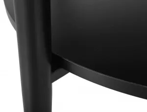 Signal Konferenčný stolík Ella 80 cm biely mramor/čierny