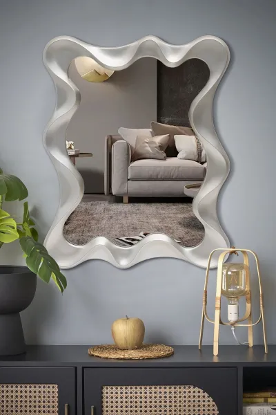 HALMAR Nástenné zrkadlo DECO strieborné