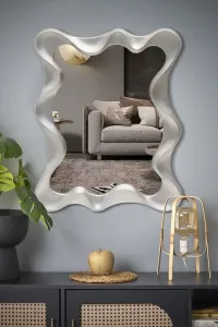 HALMAR Nástenné zrkadlo DECO strieborné