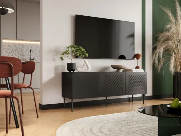 HALMAR TV stolík Siena 150 cm čierny