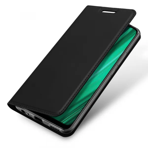 DUX DUCIS Skin Pro knižkové kožené puzdro na Realme Narzo 50A, čierne