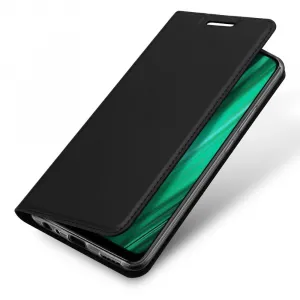 DUX DUCIS Skin Pro knižkové kožené puzdro na Realme Narzo 50A, čierne