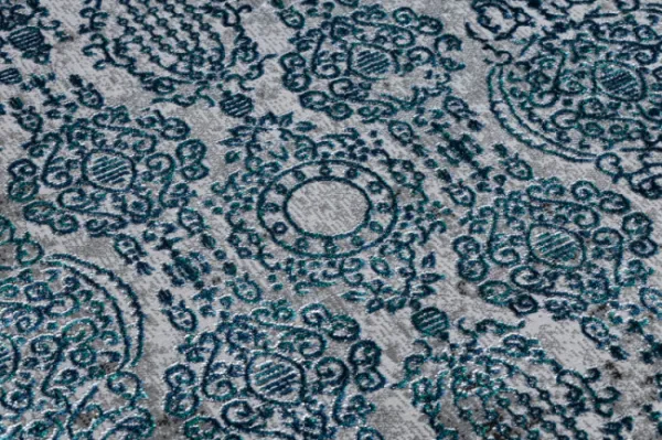 Koberec DE LUXE 2081 Ornament vintage - modrý / sivý