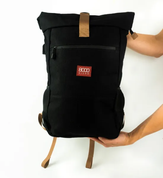 Konopný batoh – Everyday Backpack - Čierna -  8000kicks