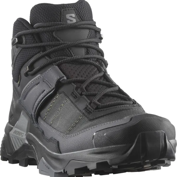 Pánska členková turistická obuv SALOMON X Ultra 5 Mid GTX M black asphalt castlerock