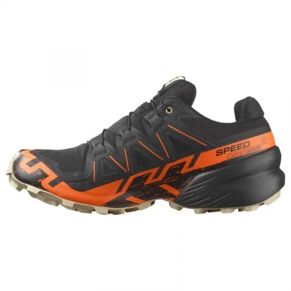 Pánska bežecká trailová obuv SALOMON Speedcross 6 GTX M black shocking orange white