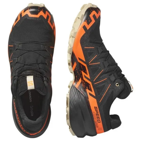 Pánska bežecká trailová obuv SALOMON Speedcross 6 GTX M black shocking orange white