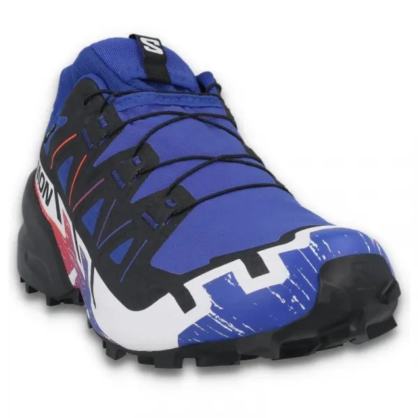 Pánska bežecká trailová obuv SALOMON Speedcross 6 GTX Equipe M surf web fiery red white