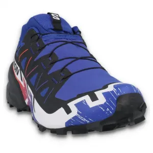 Pánska bežecká trailová obuv SALOMON Speedcross 6 GTX Equipe M surf web fiery red white