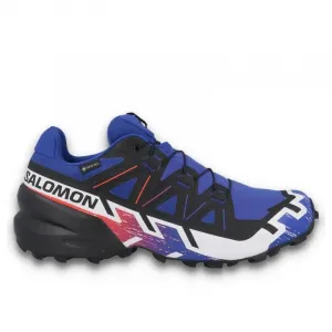 Pánska bežecká trailová obuv SALOMON Speedcross 6 GTX Equipe M surf web fiery red white