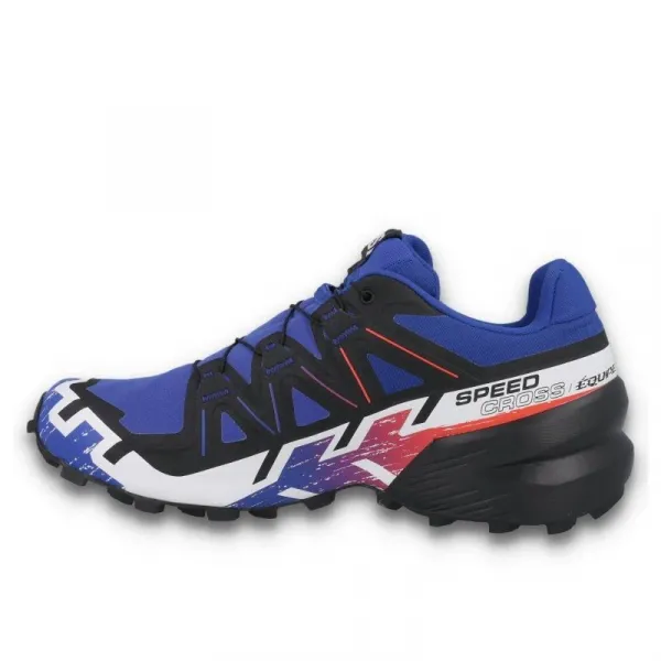 Pánska bežecká trailová obuv SALOMON Speedcross 6 GTX Equipe M surf web fiery red white