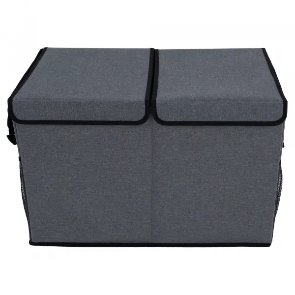Skladací úložný box, sivá/čierna, DETER