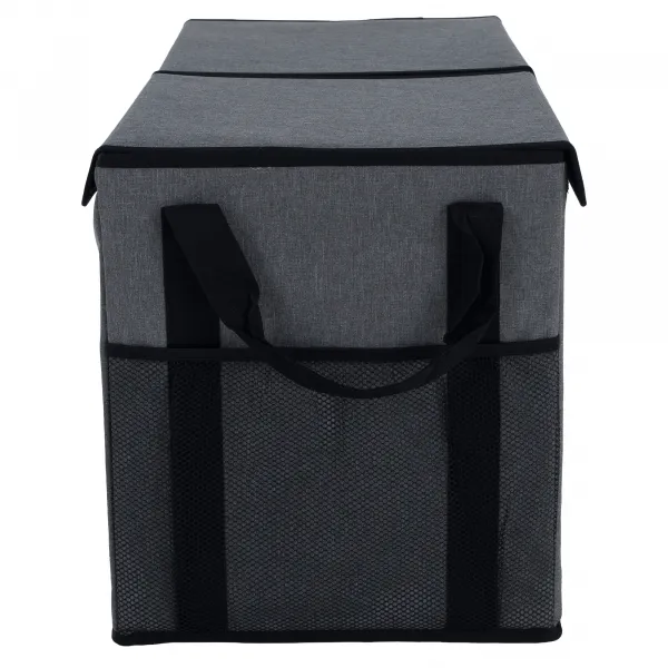 Skladací úložný box, sivá/čierna, DETER
