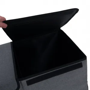 Skladací úložný box, sivá/čierna, DETER