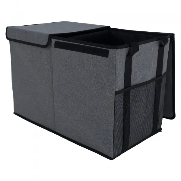 Skladací úložný box, sivá/čierna, DETER