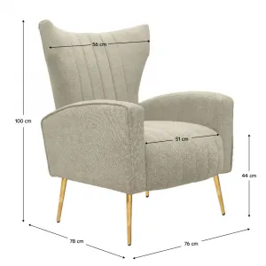 Relaxačné kreslo, béžová  Velvet látka, BARET