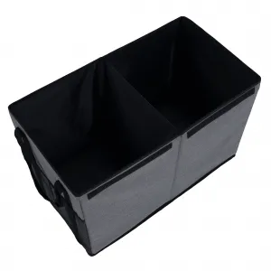 Skladací úložný box, sivá/čierna, DETER