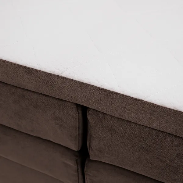Boxspringová pocketová posteľ, 200x200, hnedá, APRIL
