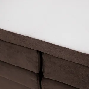 Boxspringová pocketová posteľ, 200x200, hnedá, APRIL