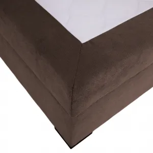 Boxspringová pocketová posteľ, 200x200, hnedá, APRIL