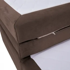 Boxspringová pocketová posteľ, 200x200, hnedá, APRIL