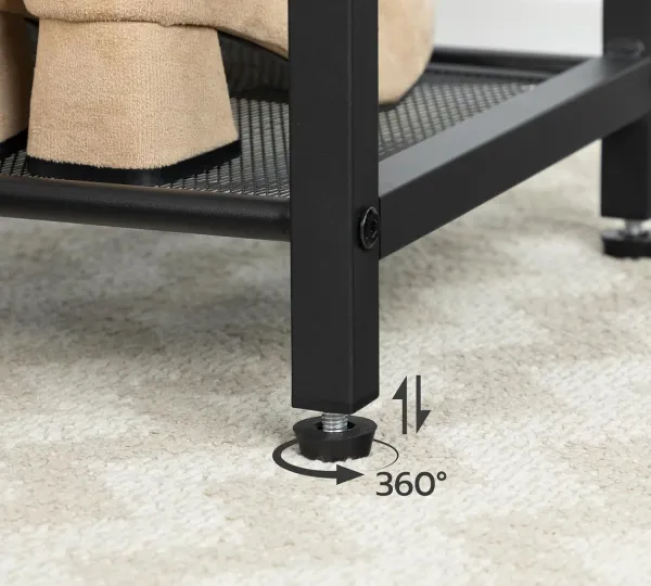 Botník s lavicou Vasagle Arvel 75 cm čierny/hnedý