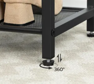 Botník s lavicou Vasagle Arvel 75 cm čierny/hnedý