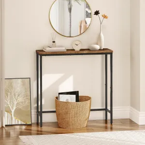 Konzolový stolík Vasagle Roosty 75 cm čierny/hnedý