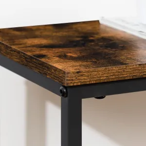 Konzolový stolík Vasagle Roosty 75 cm čierny/hnedý