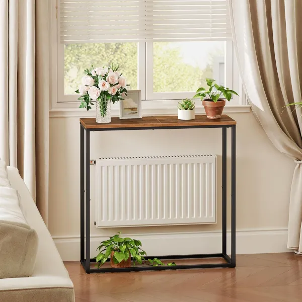 Konzolový stolík Vasagle Tavero 75 cm hnedý/čierny