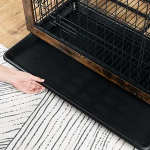 Klietka pre psa Vasagle Kalira 98 cm hnedá/čierna
