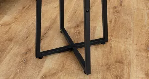 Houseland Okrúhly odkladací stolík Vasagle Fly hnedý/čierny