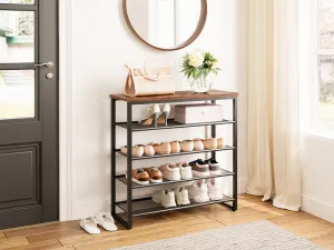 Botník Vasagle Mugy 75 cm čierny/hnedý