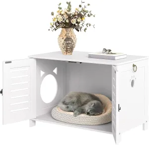VASAGLE Mačacia toaleta Sparky 60 cm biela
