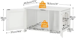 Mačacia toaleta Vasagle Marito 78,5 cm biela