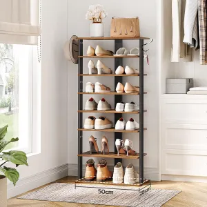 Botník Vasagle Kloudy 50 cm čierny/hnedý