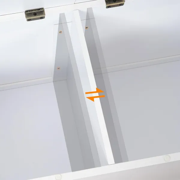 Lavica s úložným priestorom Vasagle Byvak 100 cm biela