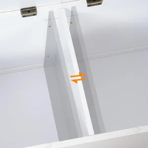 Lavica s úložným priestorom Vasagle Byvak 100 cm biela