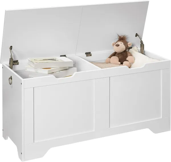 Lavica s úložným priestorom Vasagle Byvak 100 cm biela