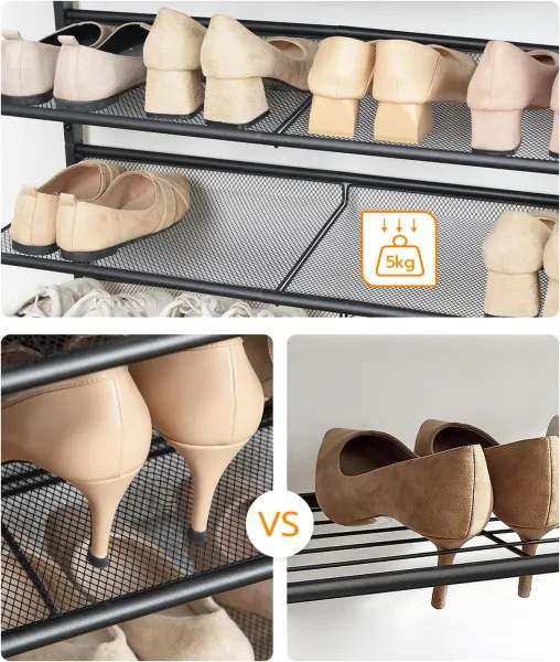 Botník Vasagle Melas 81 cm čierny/hnedý