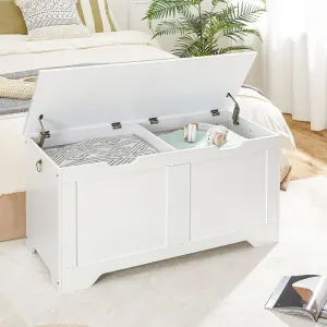 Lavica s úložným priestorom Vasagle Byvak 100 cm biela