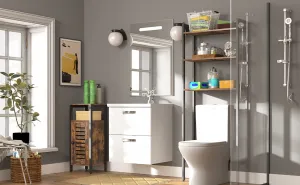 Kúpeľňový regál Vasagle Velaro čierny/hnedý