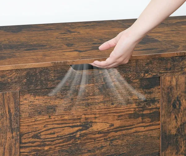 Lavica s úložným priestorom Vasagle Byvak 100 cm hnedá