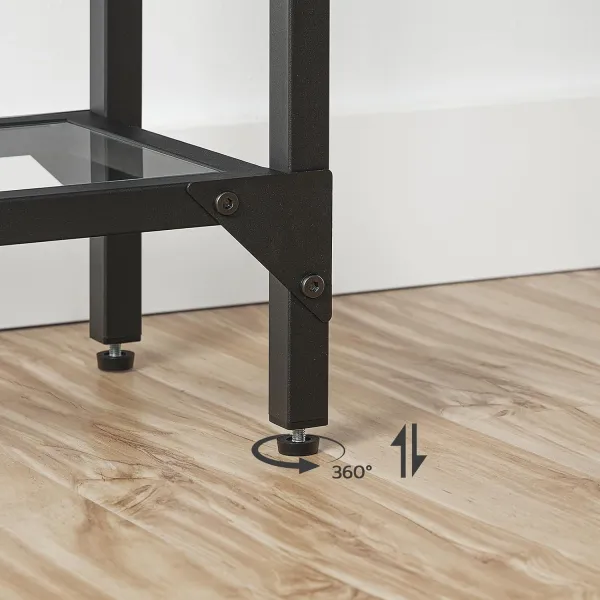 VASAGLE Konzolový stolík Pered 100 cm čierny/číry